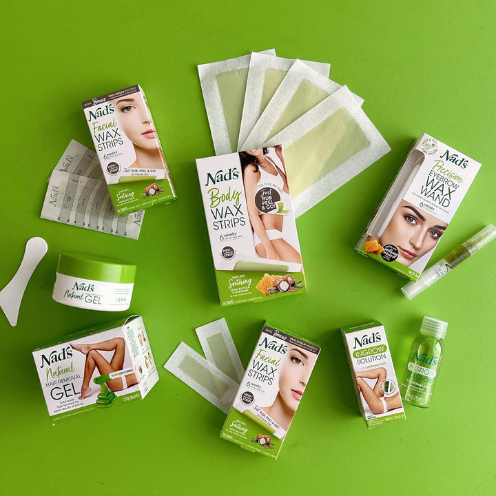 Original Natural Hair Removal Gel Wax Kit, Waxing Kit for Body, Arms, Bikini, Legs and Face, No-Heat Formula, Includes 1 Spatula, 5 Reusable Cotton Strips, 3 Cleansing Wipes, Gel Wax 170G