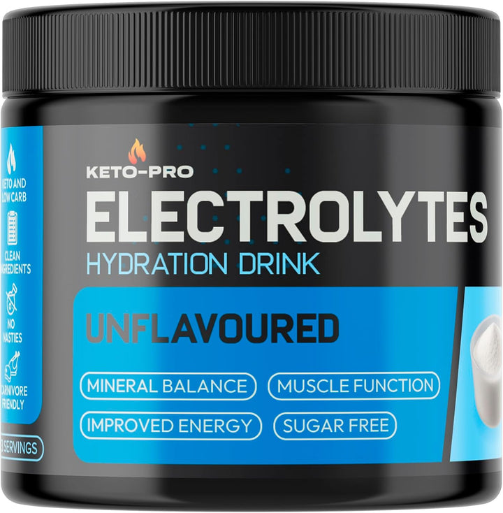 Keto-Pro Keto Electrolytes 250G | Electrolyte Powder Supporting Your Fasting, Health & Fitness Goals | 50 Servings | Lemon Orange Flavour