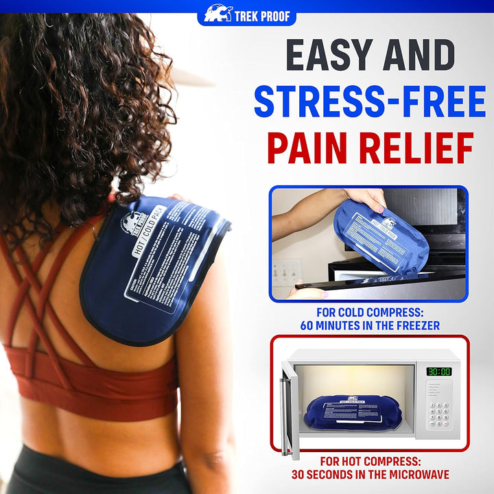 Ice Pack (3-Piece Set) Reusable Hot and Cold Therapy Gel Wrap Support Injury Recovery, Alleviate Joint and Muscle Pain Rotator Cuff, Knees, Back & More
