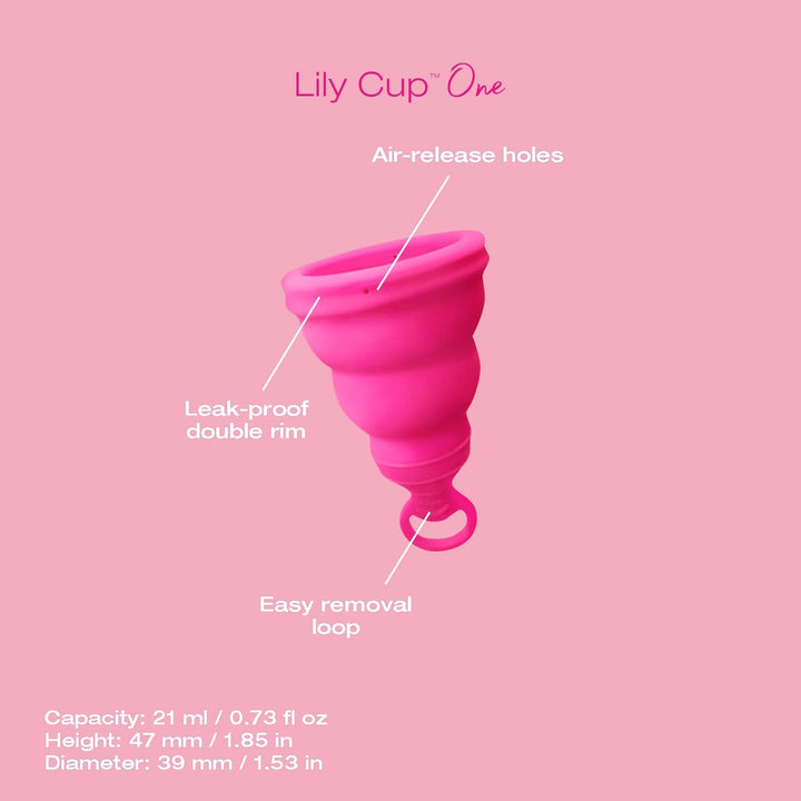 Lily Cup One - the Collapsible Menstrual Cup for Beginners, Period Cup for Teens