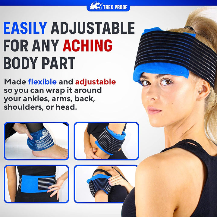 Ice Pack (3-Piece Set) Reusable Hot and Cold Therapy Gel Wrap Support Injury Recovery, Alleviate Joint and Muscle Pain Rotator Cuff, Knees, Back & More