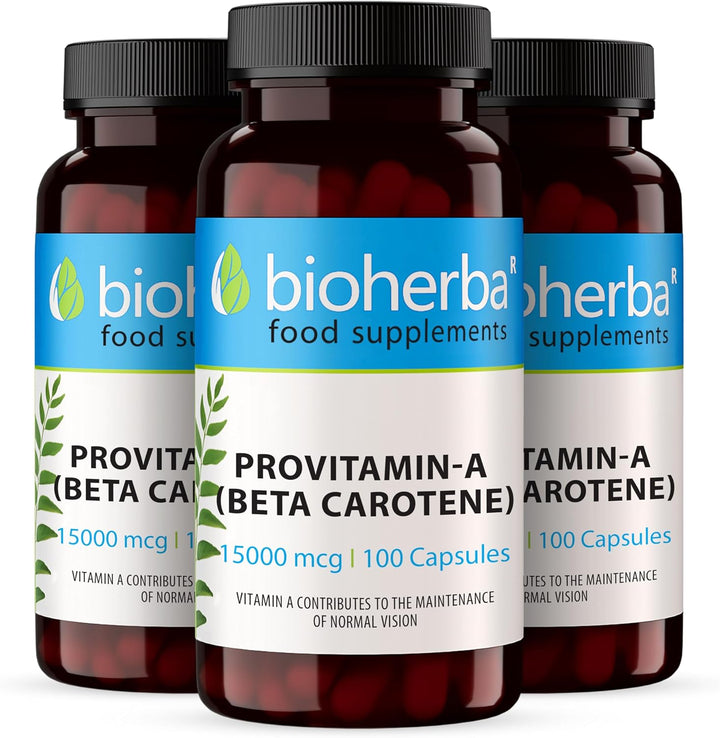 Beta-Carotene 15,000 Mcg – 100 Capsules | High-Potency Provitamin a Supplement for Skin, Vision and Immune Support by