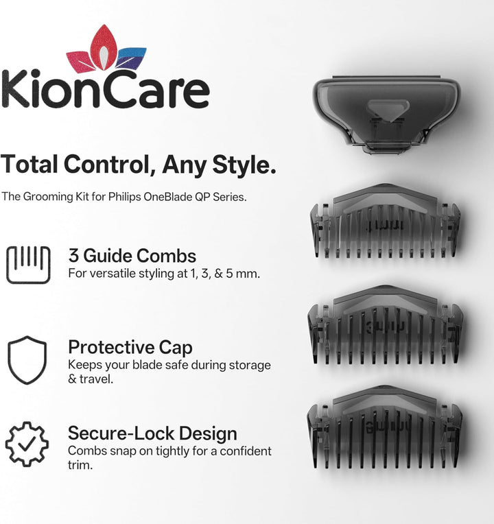 Guards Kit,1/3/5Mm Guide Combs and Protective Cap Fit for Philips Norelco Oneblade Handles