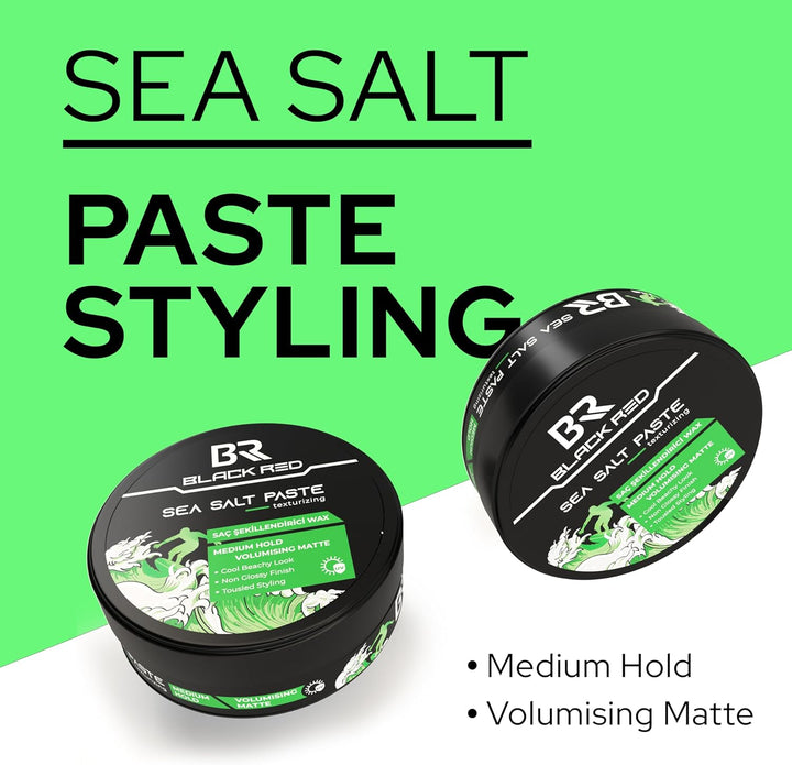 Sea Salt Paste for Men, 120Ml | Medium Hold with Beachy Texture | Matte Finish, Natural Volume & Lightweight Styling Wax | Water-Based, Easy to Wash Out