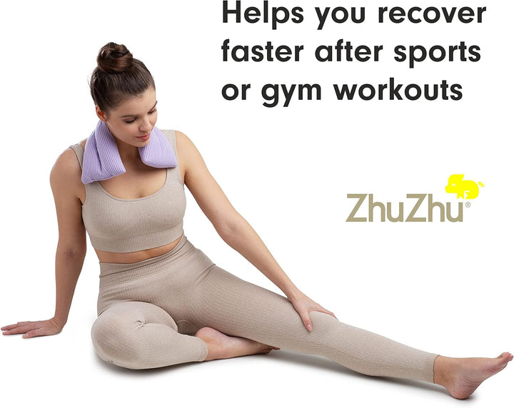 Lavender Body Wrap - Microwavable Wheat Bag - Microwave Heat Pad Soothing Hot Pack - Lilac Fleece