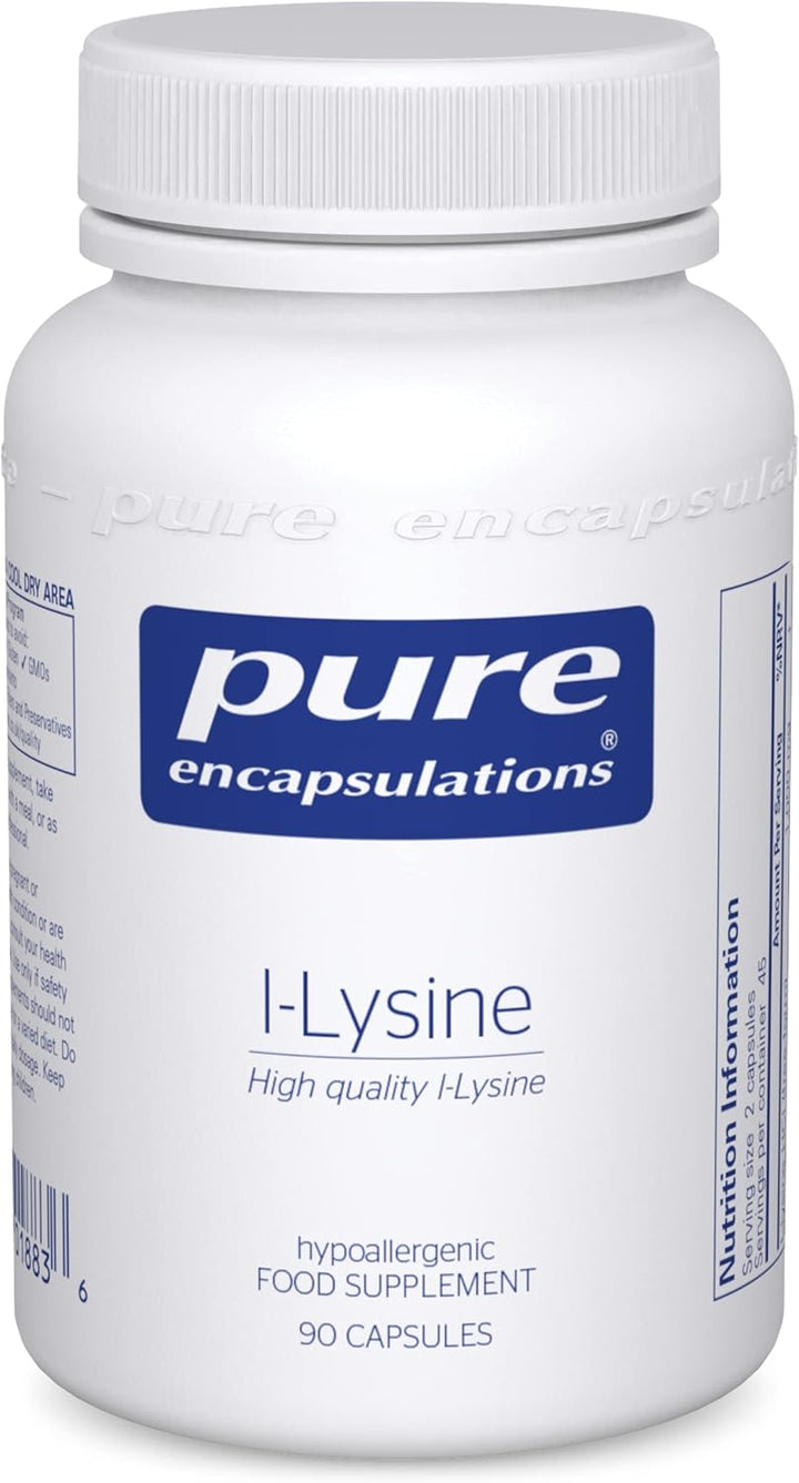 L-Lysine 500Mg - Hypoallergenic Essential Amino Acid Supplement - 90 Vegetarian Capsules