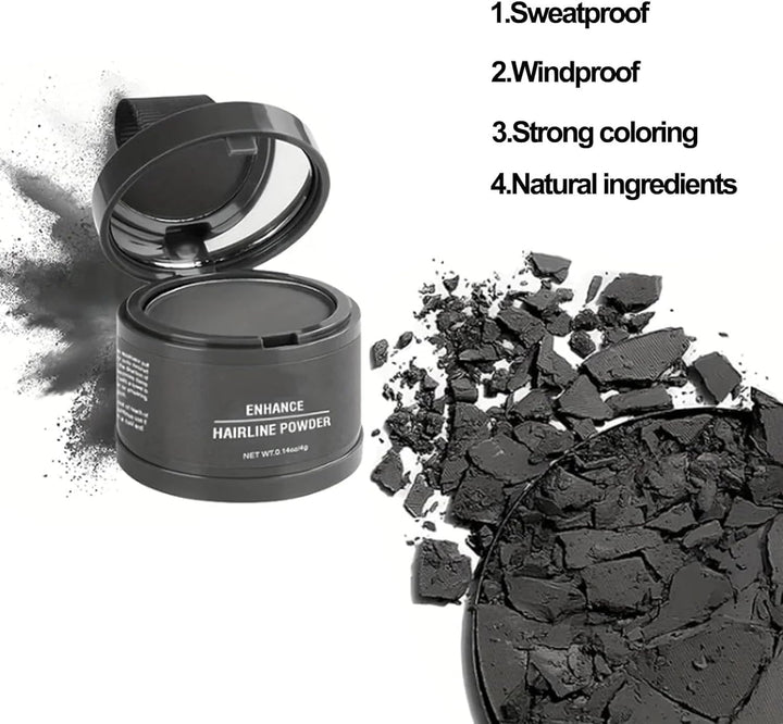 Veinsgrain Hairline Enhancement Powder (#06 Dark Brown) - Long-Lasting, Waterproof, Suitable for All Hair Colors