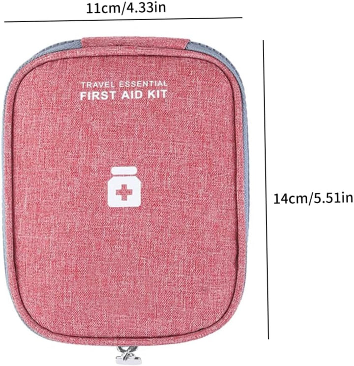 Travel First Aid Kit Pouch Empty Mini Pill Storage Bag Emergency Box for Camping Hiking Wine Red First Aid Kits