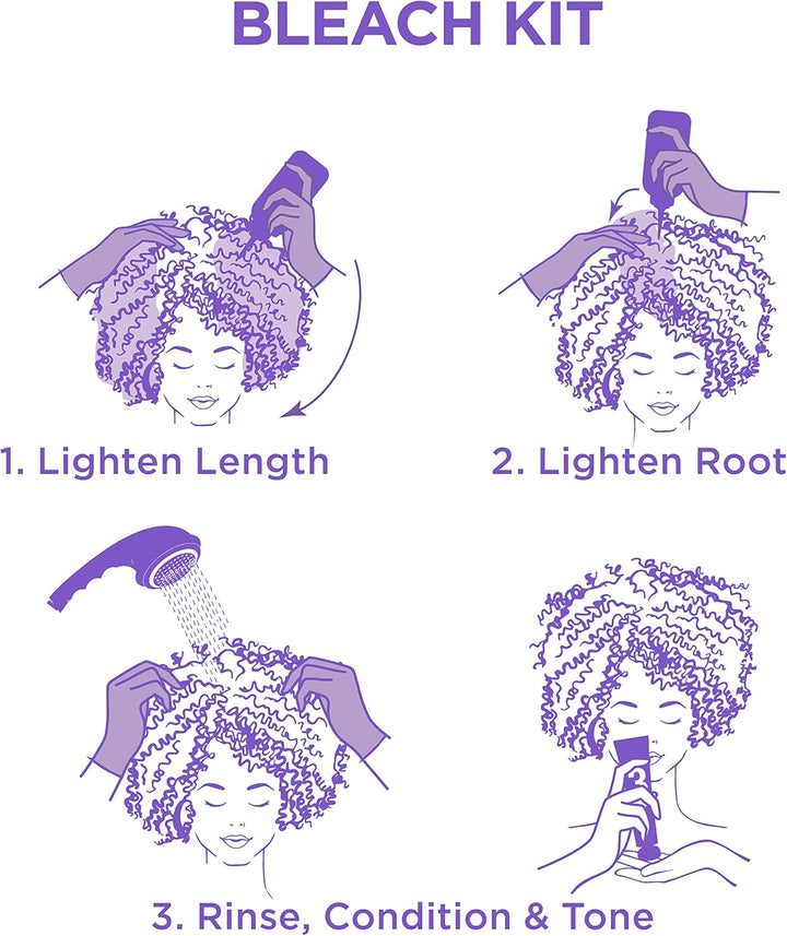 - Carson Dark and Lovely Uplift Hair Bleaching Kit for Dark Hair, Bleach Blonde Hair Dye Kit Includes Hair Bleach Powder, Cream Developer and Hair Toner, Bleach Blonde, 1 Kit