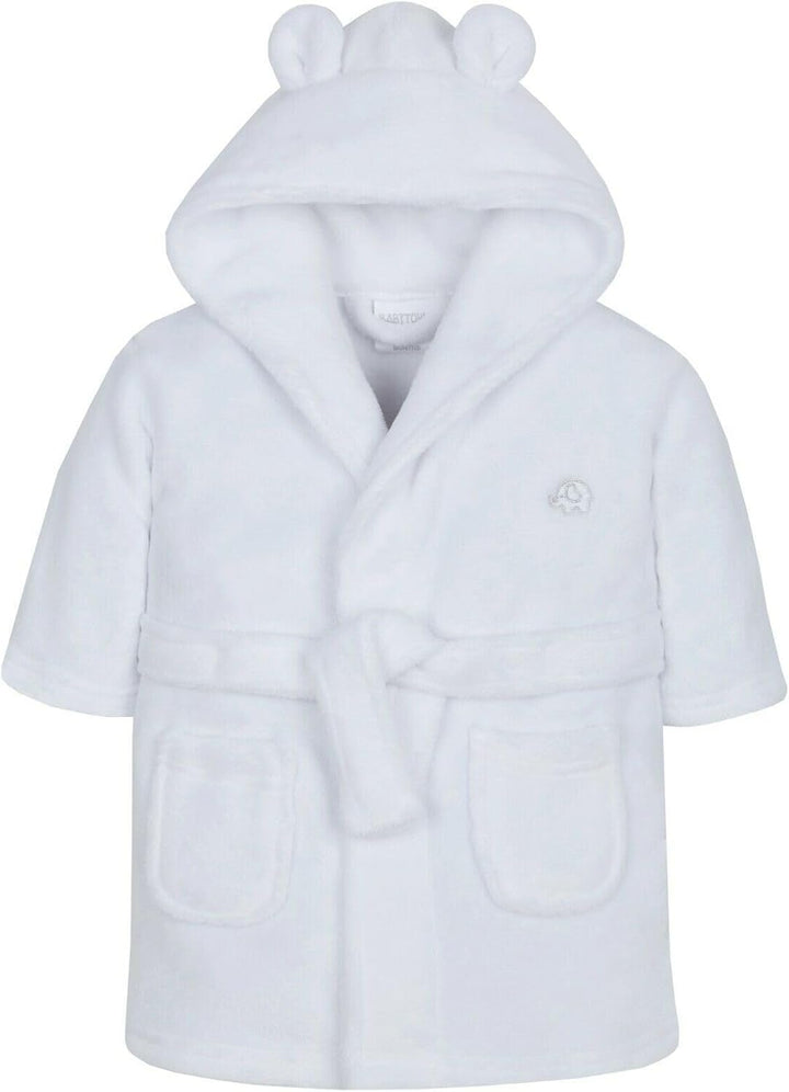 Baby Boys & Girls Unisex Dressing Gown (Ages 6-24 Months) Soft Plush Flannel Fleece Hooded Bath Robe