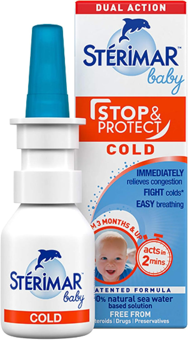 Baby Stop & Protect Cold Relief, 100% Natural Sea Water Nasal Spray, 15 Ml