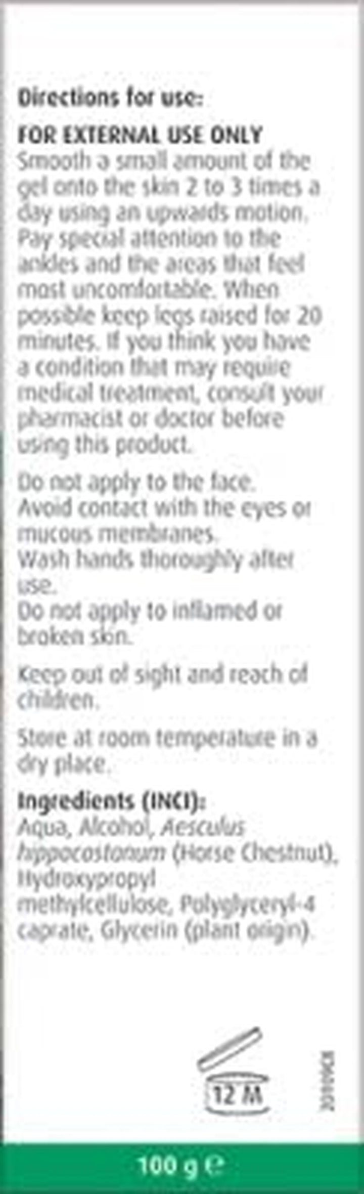 Venagel Horse Chestnut Gel | Varicose Veins Treatment for Legs | Helps to Cool, Soothe, Relieve Legs That Feel Tired & Uncomfortable from Varicose Veins | 100Ml