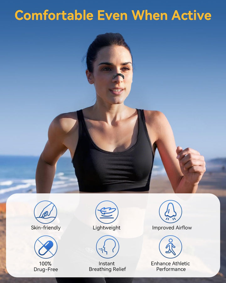 Magnetic Nose Strips with Storage Case, 30 PCS, anti Snoring Devices for Better Breathing, Improve Sleep Quality Sweat Resistant, Skin Friendly Snore Stopper for Men & Women Universal Fit