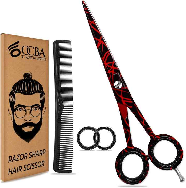 Professional 6" Hairdressing Scissor Sharp Hair Cutting Scissors for Barbers Hairdressers & Stylists Beard & Haircut Scissors for Men & Women (Classic Scissor)