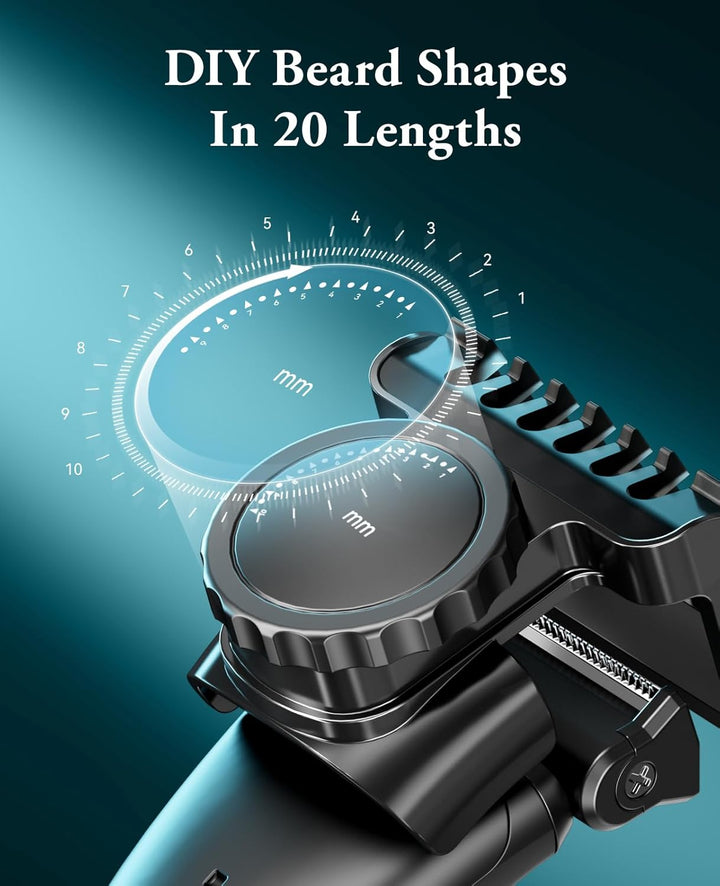 2In1 Manscape Body Hair Trimmer & Beard Trimmer for Men, Safe Cordless Mens Body Shaver for Pube, Waterproof Pubic Groin Hair Shaver for Men, Mens Grooming Kits for Pubic Hair/50 Times Usage