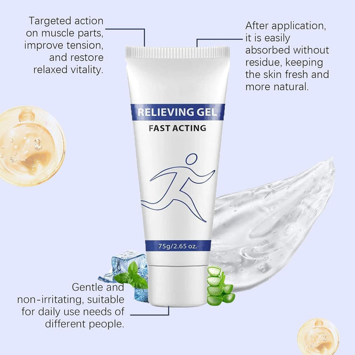 Soothing Cooling Gel,Relieving Body Gel,Clear Zal Pain Relieving Gel,Clear Zal Fast Acting Clear Pain Relieving Gel,Sports Soothing Cooling Gel Body Care Lotions, Fast Absorbing Pain Gel (3)