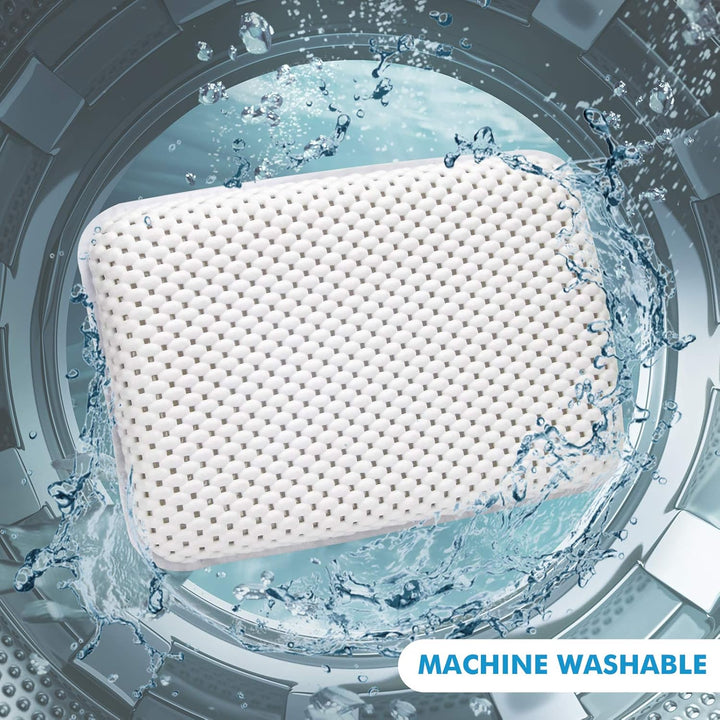 Bathtub Pillow, Bath Pillow Bath and Spa Head Rest with Suction Cups Bath Cushion Bathing Pillow (8 Small Suction Cups, 27.9 X 17.8 X 5.1 Centimetres)