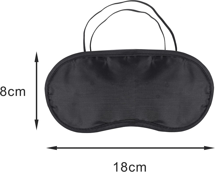 24 Pack Sleep Eye Mask Shade Cover, Soft Blindfold Travel Sleep Cover Comfortable Lightweight Eye Sleeping Mask for Travel, Sleeping, Lunch Break (Black)