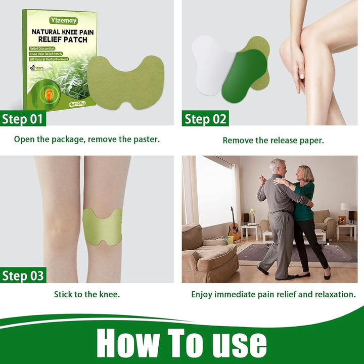 Knee Pain Relief Patches, 40Pcs Knee Patches Pain Relief Plaster Wormwood Herbal Knee Pain Relief Patches Relieves Muscle Soreness in Knee, Neck, Shoulder