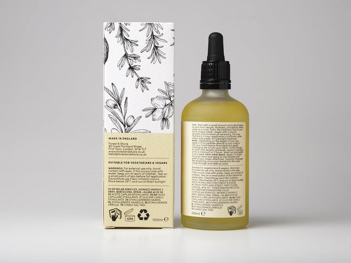 Hair Growth Oil 100% Natural Hair Oil with Caffeine, Biotin, Castor Oil, Argan Oil, Coconut Oil, and Rosemary Oil Effective Thickening Mask & Hair Loss Treatment