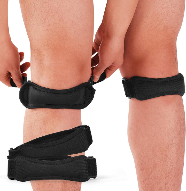 Knee Support Brace for Men and Women, Adjustable Compression Knee Patellar Tendon Support Brace for Arthritis, Joint Pain, Ligament Injury, Meniscus Tear, ACL, MCL, Tendonitis, Running, Sports