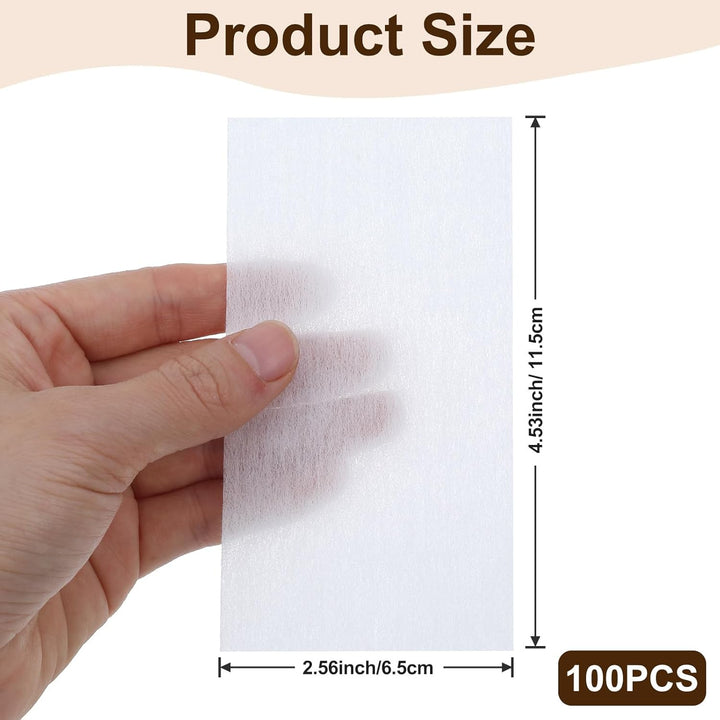 100 PCS Perming Papers for Short Hair Breathable Hair Perm Paper End Papers for Hairs Rollers Curling Disposable High Temperature Resistant Hairs Curling Paper for Cold Hot (4.53" × 2.56")