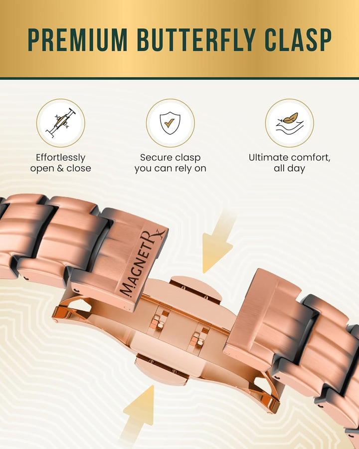 ® Magnetic Copper Bracelet for Men - Ellipsemax 5X Strength 5,000 Gauss Magnets - Designed in USA & Patent Approved - Premium Mens Copper Bracelet with Adjustable Length