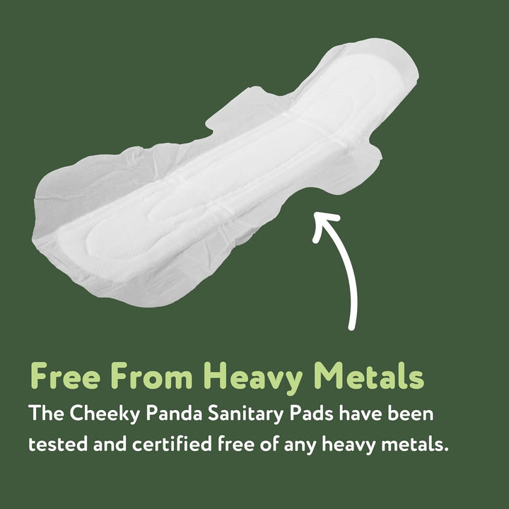 Organic Sanitary Towels for Women – Heavy Flow – 12 Organic Pads per Pack - with Bamboo Pads and Core