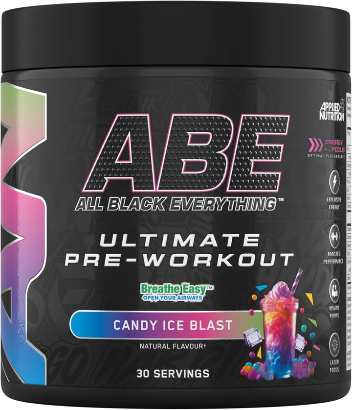 ABE Pre Workout - All Black Everything Pre Workout Powder, Energy & Physical Performance with Citrulline, Creatine, Beta Alanine (375G - 30 Servings) (Tropical)