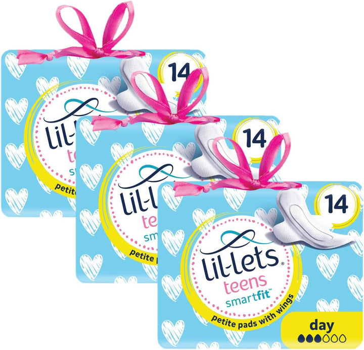 Teens Night Pads X 10, Petite Towels for Girls & Teenagers, with Wings, for Heavy Flow, Unscented, Soft & Breathable, First Period Sanitary Towels, 1 Pack of 10 Pads