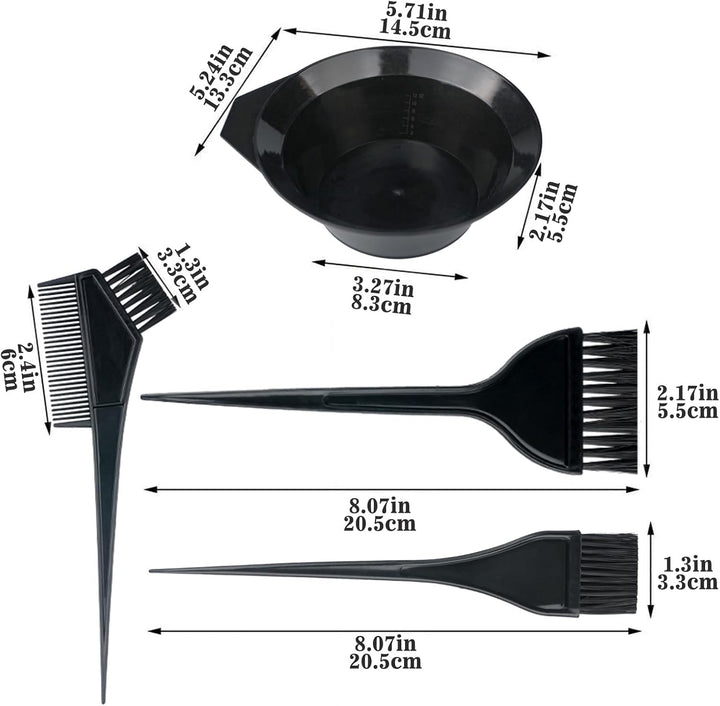 24 Pcs Hair Dye Coloring Kit, Hair Tinting Bowl, Dye Brush, Ear Cover, Gloves for Hair Tint Dying Coloring Applicator