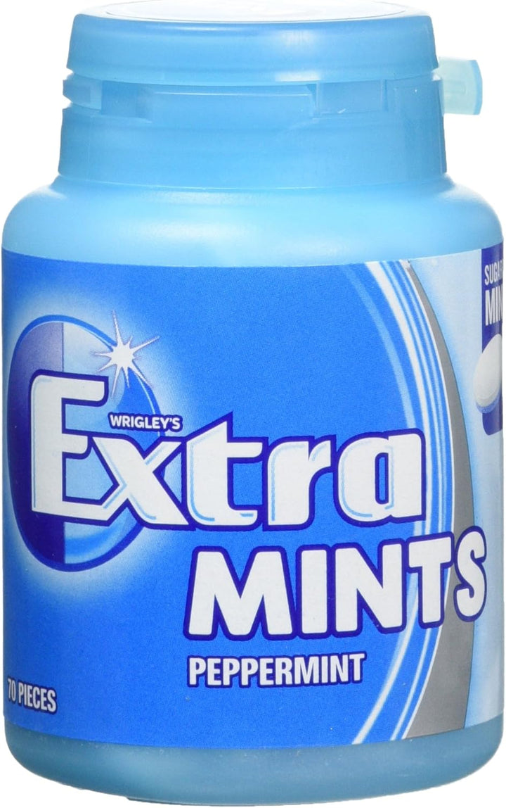 Wrigley Extra Peppermint Sugarfree Mints, 77 G, 70-Piece, Pack of 6