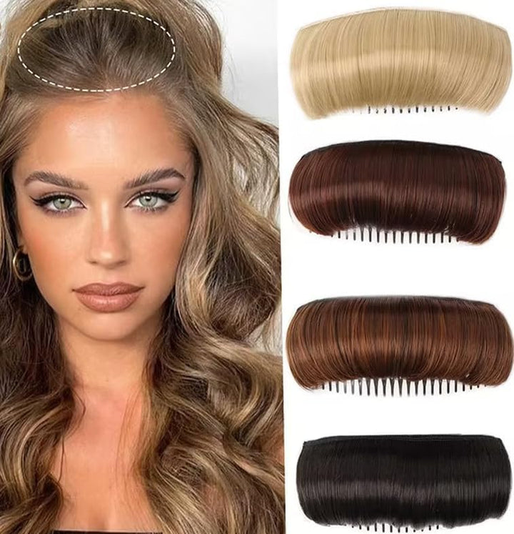 Gold Invisible Fluffy Hair Pad, Hair Bun Invisible False Hair Clip, Princess Styling Increased Hair Pad, Lightweight Comfortable Thickening Hairpin Hair Pad for Women Daily Hair Accessories