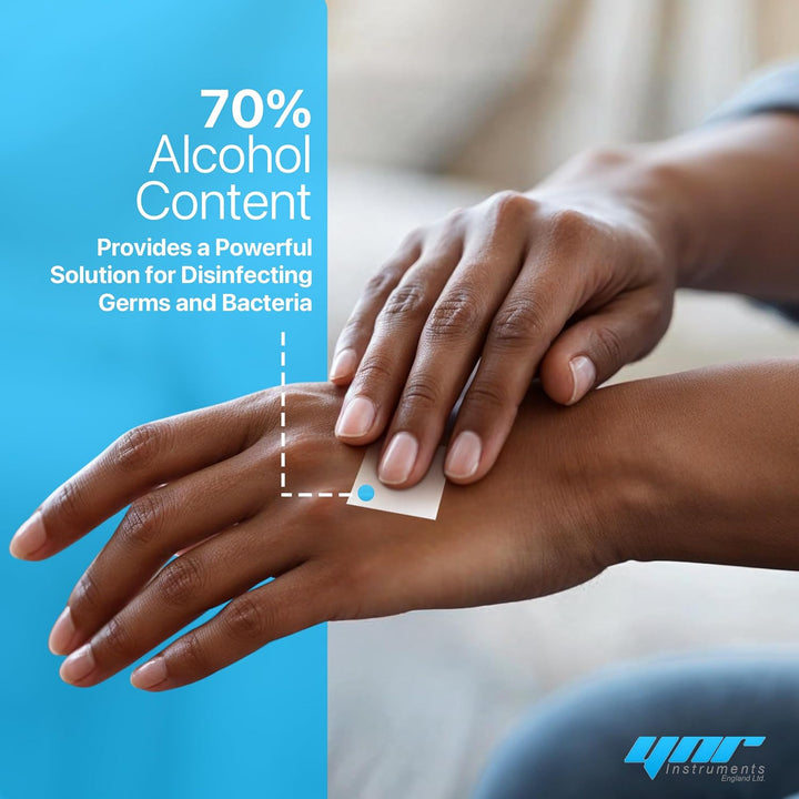 70% Alcohol Pre-Injection Isopropyl Wipes - Individually Wrapped First Aid Skin Cleaning Easy-Tear Sachet Wipes (50PCS)