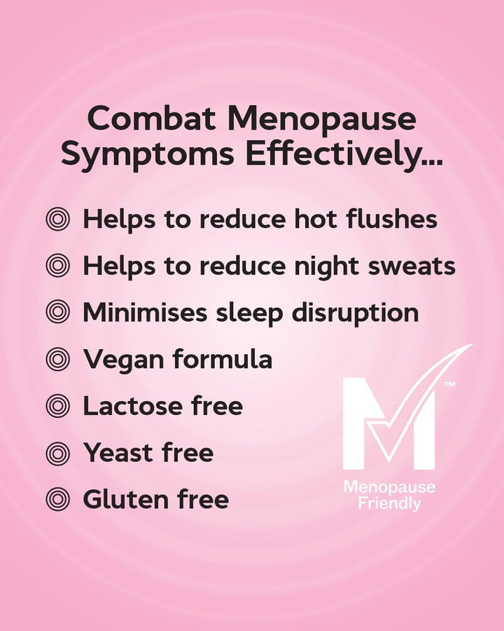 Balance Blend Menopause & Perimenopause Supplement for Symptom Relief | Specific Blend of Dong Quai, Red Clover & Vitamin E to Ease Hot Flushes, Night Sweats & More | 60 Mtick Certified Tablets