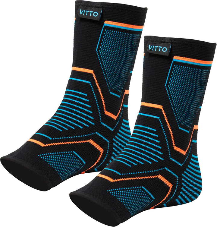 Ankle Support for Sprained Ankle, Arthritis, Joint Pain, Strains, Injury, Recovery, Rehab, Sports - Multi Zone Compression Sleeve (L)