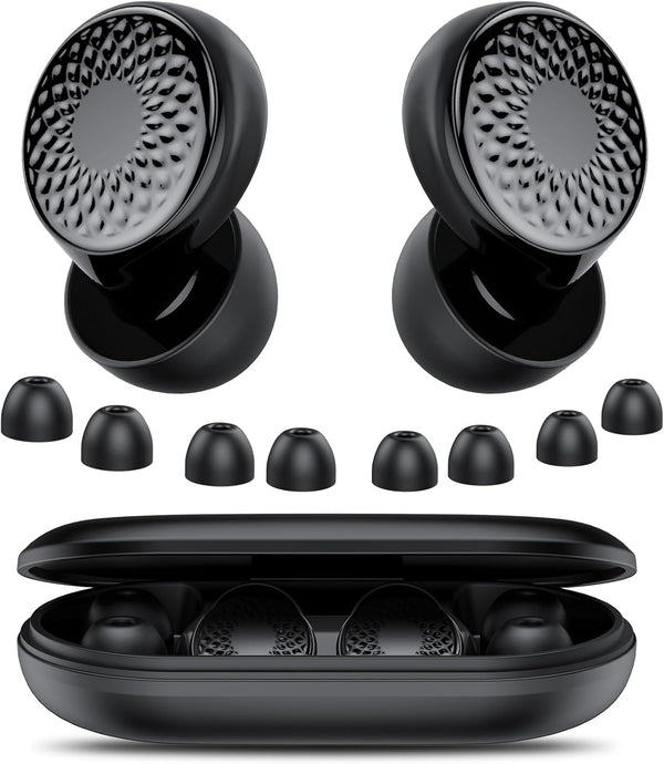 Ear Plugs for Sleep Noise Cancelling -45Db, Customized Soft Earplugs for Concert, 0 Pressure, Reusable Ear Plug for Noise Reduction with Case & 8 Eartips, for Sleep, Working, Studying, Traveling