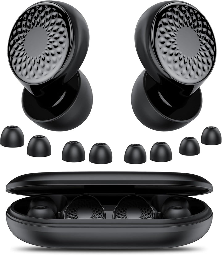 Ear Plugs for Sleep Noise Cancelling -45Db, Customized Soft Earplugs for Concert, 0 Pressure, Reusable Ear Plug for Noise Reduction with Case & 8 Eartips, for Sleep, Working, Studying, Traveling