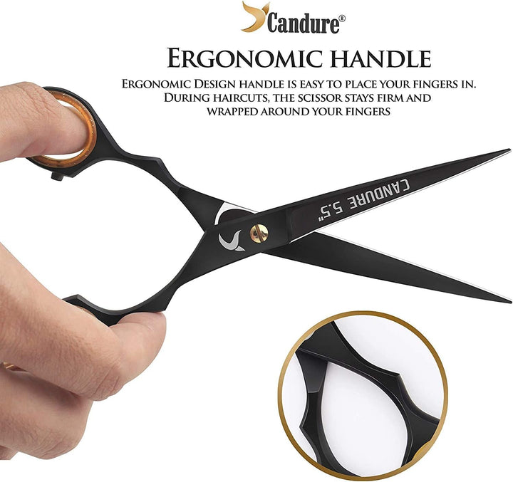 Hairdressing Cutting Scissors Barber and Thinning Salon Shears Set 5.5 Inch