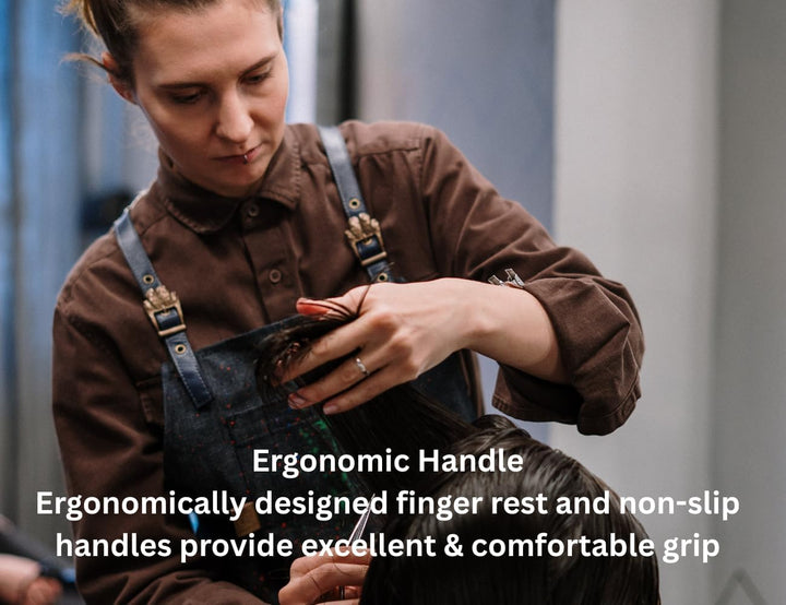 6" Hair Dressing Scissors Sharp, Hair Cutting Scissor for Professional, Hairdressers Barbers Stainless Steel Hair Cutting Shears, Sharp Hair Scissors for Women, Men, Children and Adults (Black)