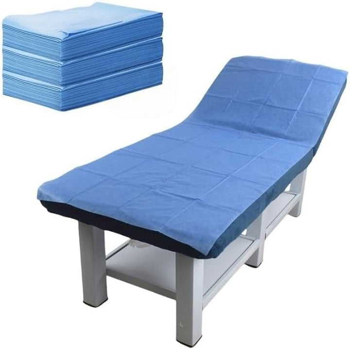 100Pcs Beauty Salon Health Care Massage Bed Disposable Bed Sheet Soft and Comfortable Non-Woven Massage Bed Cover Suitable for Hotel, Hospital Bed, Tattoo Hotel Massage (White, 20Gsm)