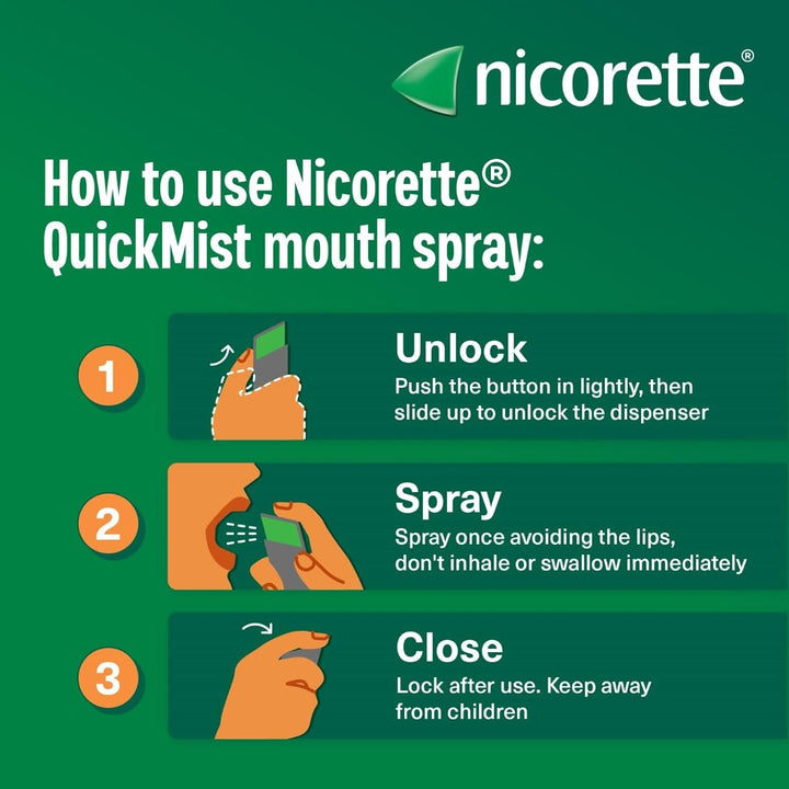 Quickmist Mouthspray, Freshmint (2 X 150 Sprays) Smoking or Vaping Cessation Aid, Designed to Start Reducing Cravings in 30 Seconds (Quit Smoking or Quit Vaping Aid)