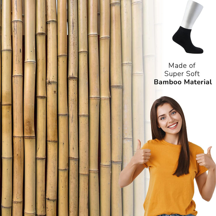 ® Women Loose Diabetic Socks | 4-Pack Neuropathy Ankle Socks for Ladies | Super Soft Eco-Friendly Bamboo Material | Durable with Seamless Toe | Multicolour Patterns | 4 Seasons