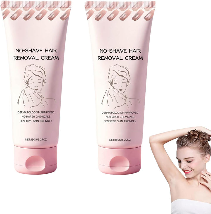 No Shave Hair Removal Cream, Fast and Gentle Hair Removal Cream, Safe for Sensitive Skin, Moisturizes and Nurtures Skin, Suitable for Legs, Arms, and Bikini Area, for Women & Men 150G (150G, 1)