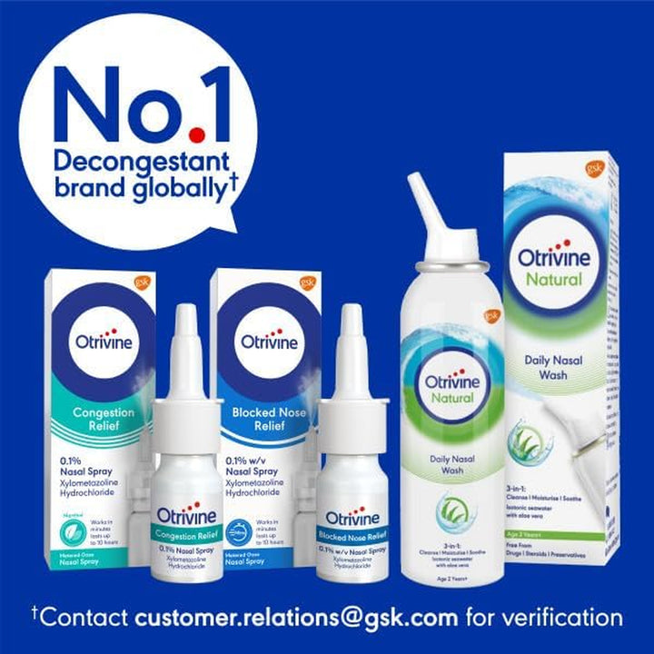 Decongestant Adult Nasal Drops for Blocked Nose Relief in Cold and Flu, 10 Ml