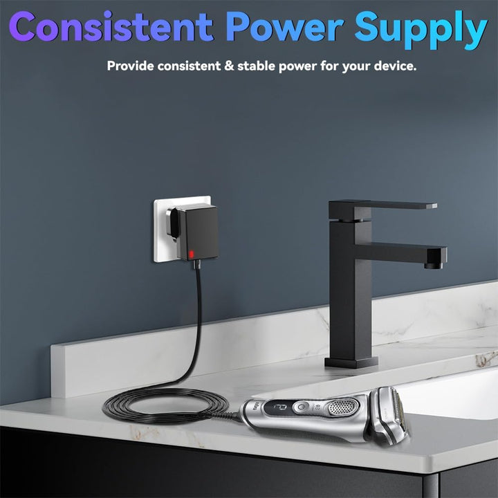 15V Chager for Phlip Shaver HQ8505 Power Cable Charger Cord UK for Series Beard Trimmer S3233, S3333, S1332, BT5502, BT9810, MG7790 MG7750 Electric Razor Aquatouch Power Lead