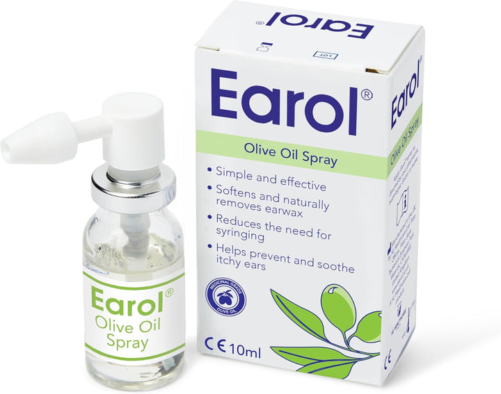 Olive Oil Ear Wax Removal Spray, Clinically Proven, Reduces Need for Syringing, Metered Dose, 1 Pack of 10Ml Oil Spray Bottle