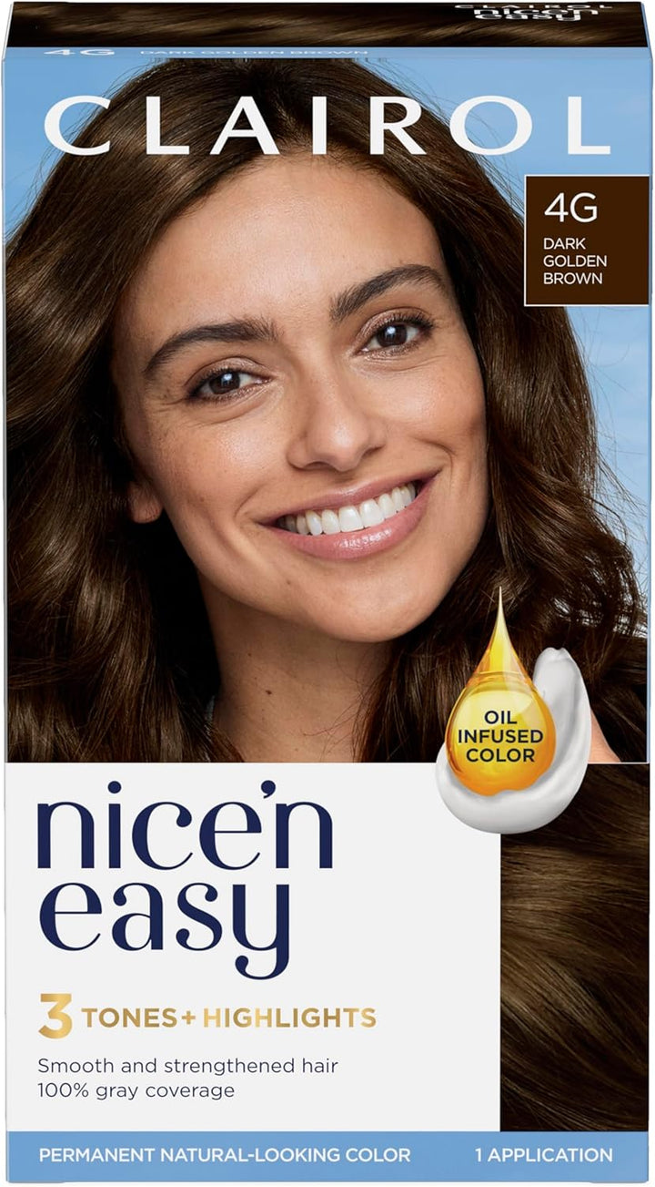 Nice'N Easy Crème, Natural Looking Oil Infused Permanent Hair Dye, 6R Light Auburn, Packaging May Vary