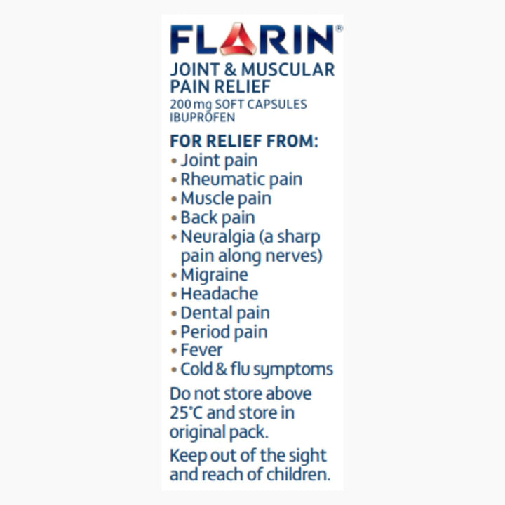 Joint and Muscular Pain Relief, 200 Mg Soft Capsules, Muscle, Rheumatic, Joint and Back Pain Relief, Lipid Ibuprofen, Unique Lipid Formulation, Painkillers, 16 Soft Capsules