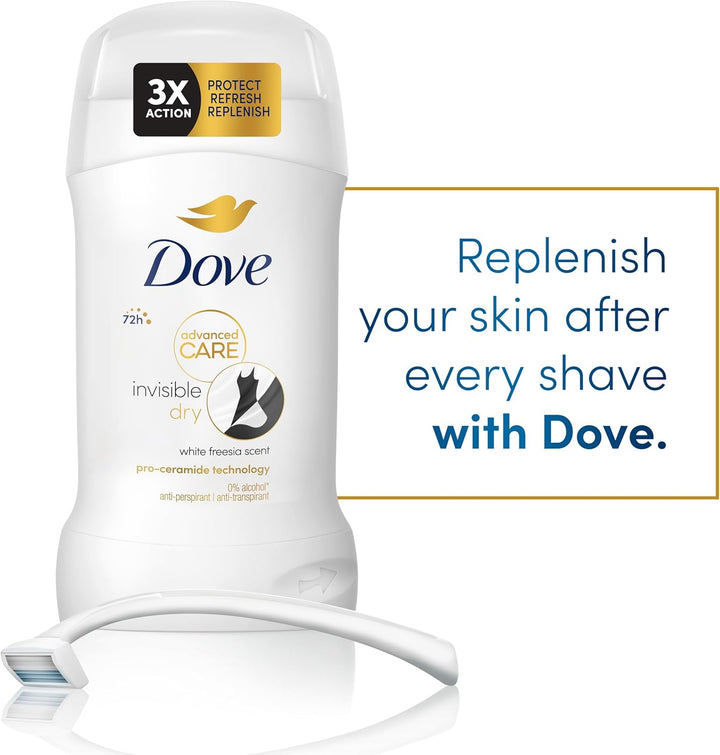 Advanced Care Invisible Dry Women'S Antiperspirant Deodorant Stick for 72 Hours Sweat Protection with Pro-Ceramide Technology 50 Ml
